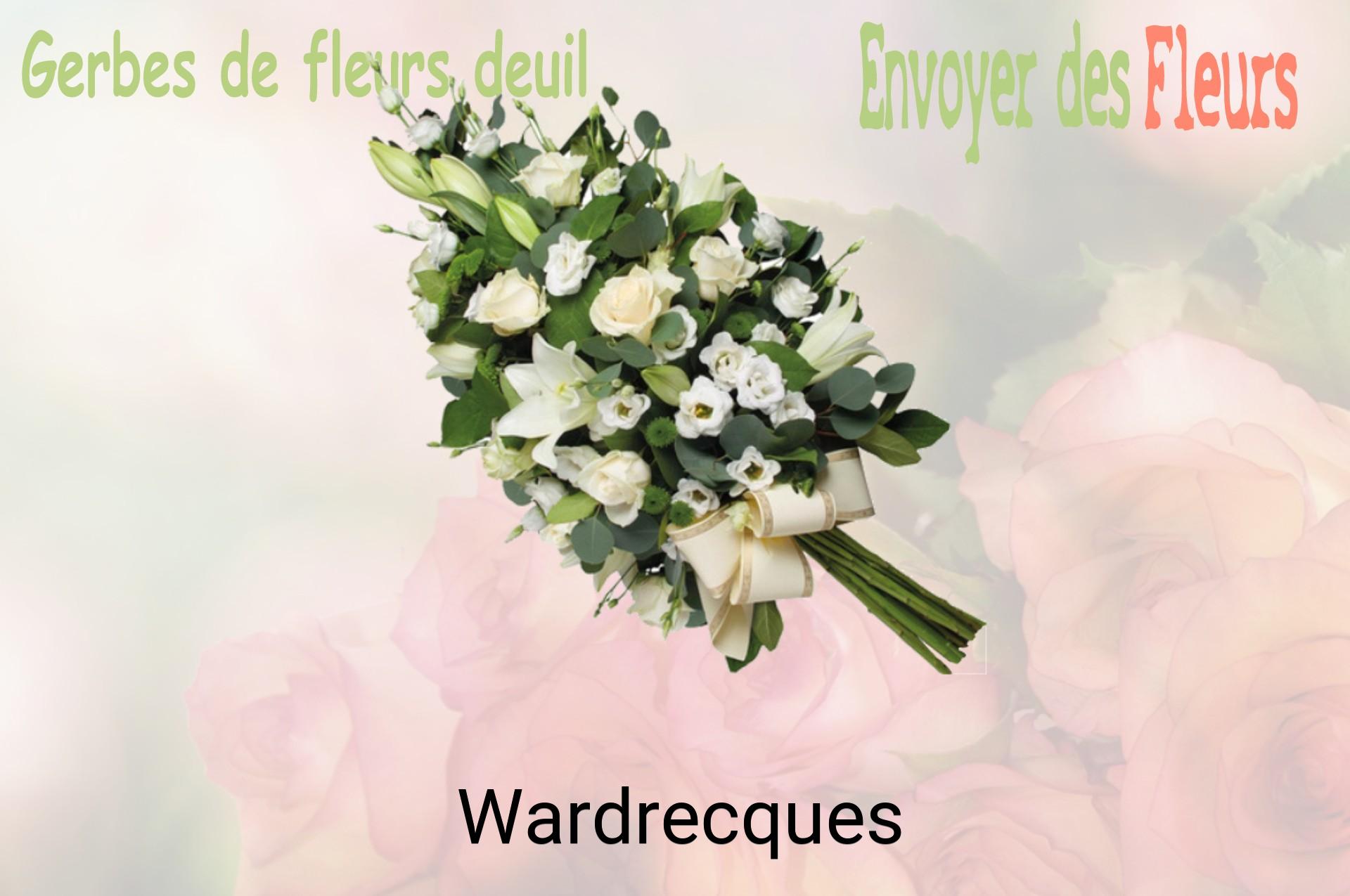Gerbe de fleurs de deuil livrée à Wardrecques